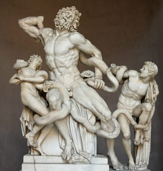 Agésandros, Athanadros et Polydore, Laocoon et ses fils : 1er siècle avant J.-C. marbre, hauteur 242 cm, Musei Vaticani